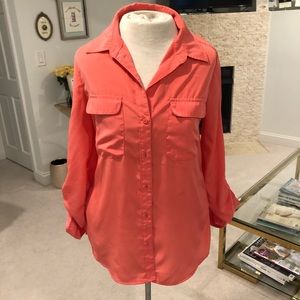 Old Navy Coral Button Down Top Size Small